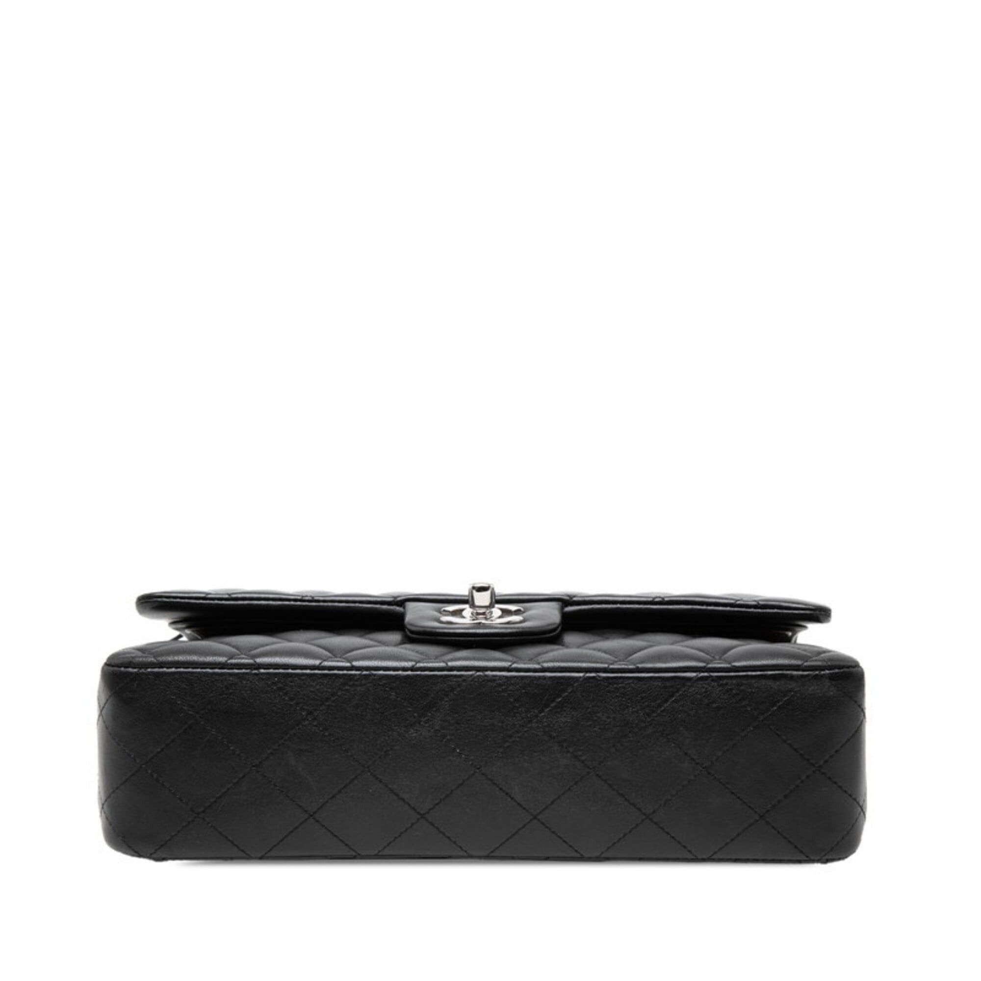 Chanel Chanel Coco Mark Matelassé Double Flap Chain Shoulder Bag, Black with Silver Hardware, Lambskin, Women's. Size ONE SIZE - 3 Thumbnail