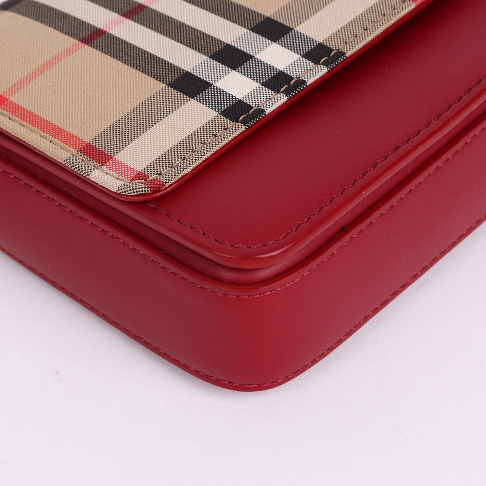 Burberry Vintage Check Red Mini Chain Shoulder Bag Size ONE SIZE - 8 Thumbnail