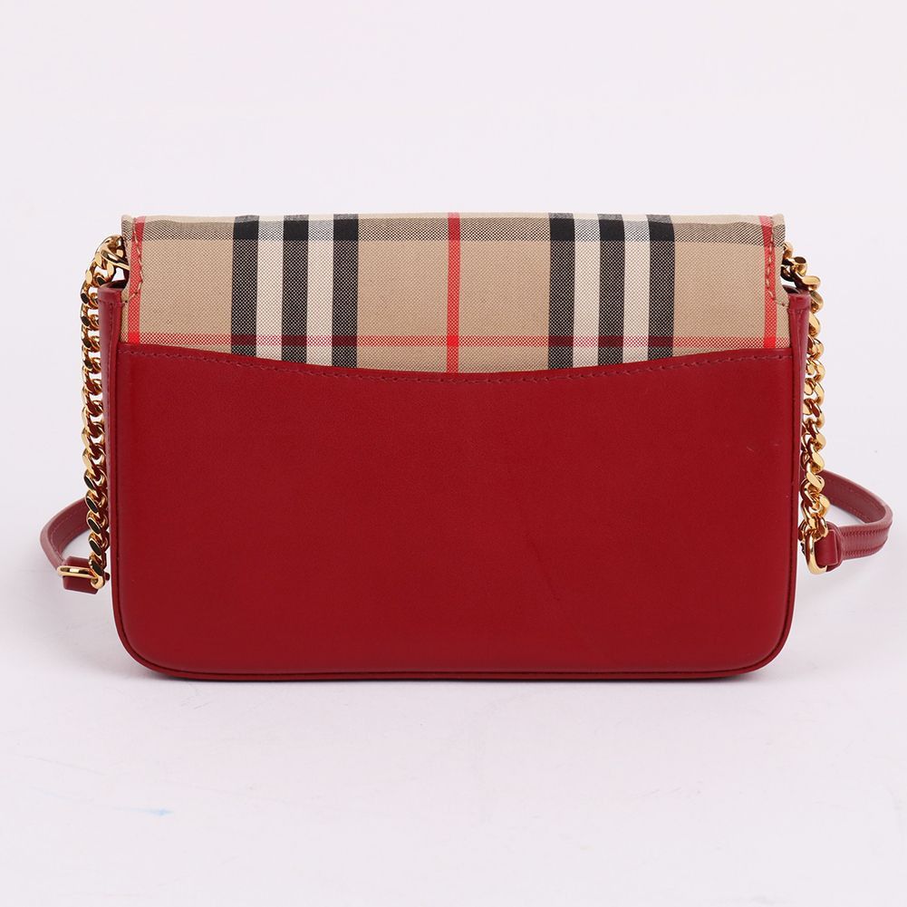 Burberry Vintage Check Red Mini Chain Shoulder Bag Size ONE SIZE - 5 Thumbnail