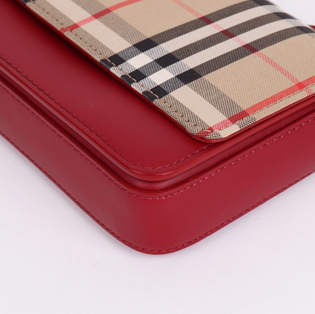 Burberry Vintage Check Red Mini Chain Shoulder Bag Size ONE SIZE - 9 Thumbnail
