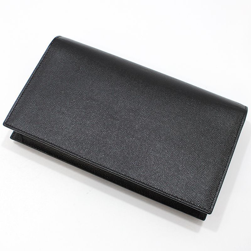 Yves Saint Laurent Black Caviar Gold Monogram Clutch Size ONE SIZE - 4 Thumbnail