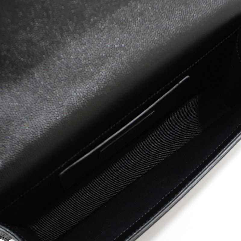 Yves Saint Laurent Black Caviar Gold Monogram Clutch Size ONE SIZE - 10 Thumbnail