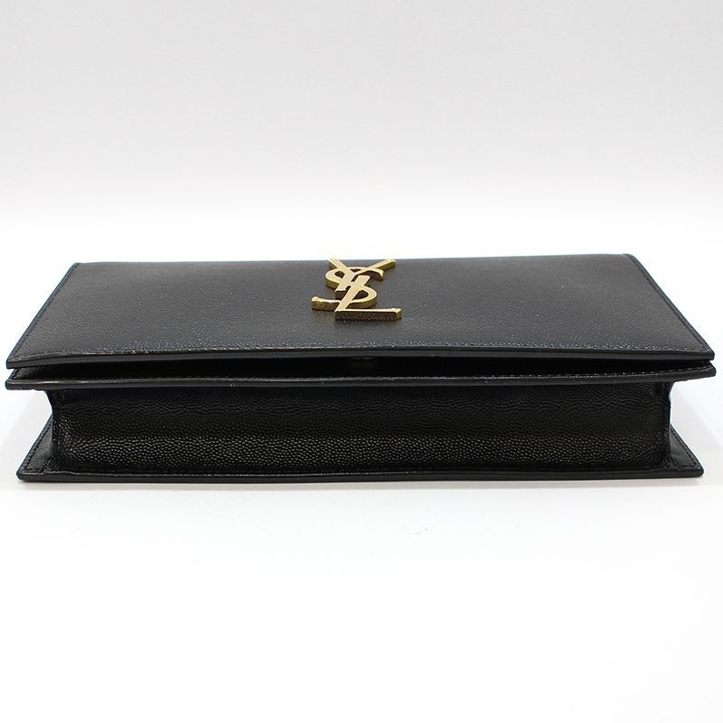 Yves Saint Laurent Black Caviar Gold Monogram Clutch Size ONE SIZE - 5 Thumbnail