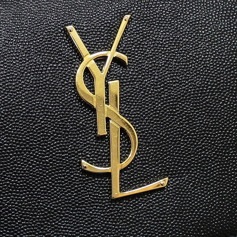Yves Saint Laurent Black Caviar Gold Monogram Clutch Size ONE SIZE - 9 Thumbnail