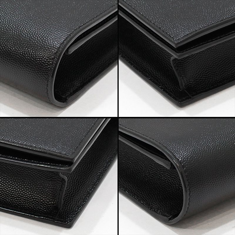 Yves Saint Laurent Black Caviar Gold Monogram Clutch Size ONE SIZE - 11 Thumbnail
