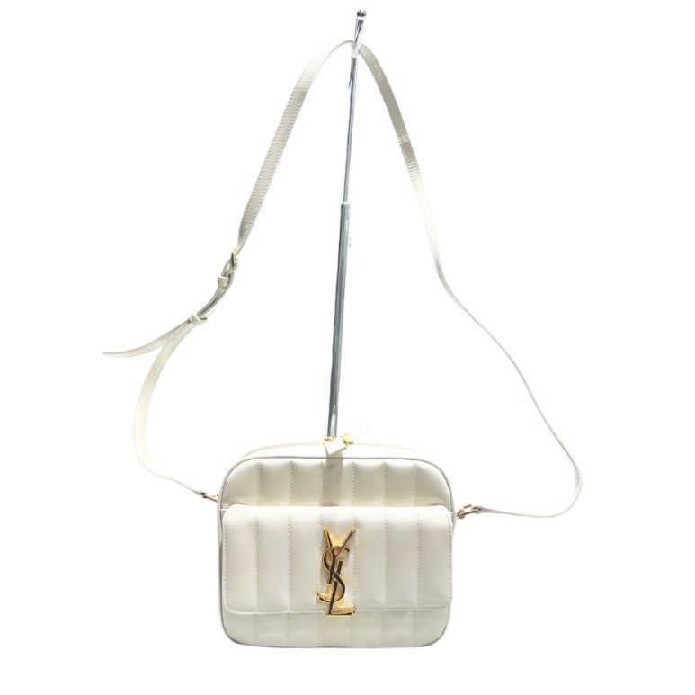 Yves Saint Laurent Ivory Glossy Leather Vicky Toy Camera Mini Crossbody Bag Size ONE SIZE - 2 Thumbnail