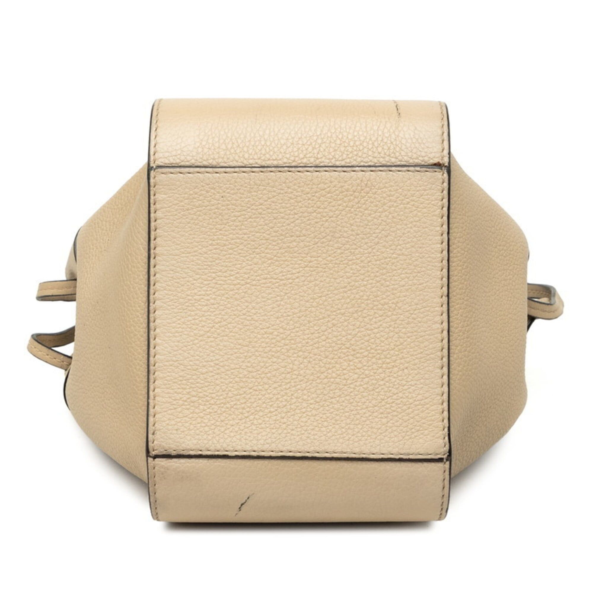 Loewe Loewe Anagram Hammock Mini Handbag Shoulder Bag 2-Way Beige Leather Women's LOEWE Size ONE SIZE - 3 Thumbnail