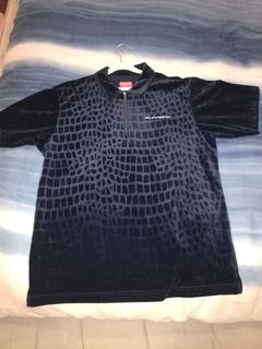 Supreme Supreme Croc Velour Zip Polo | Grailed