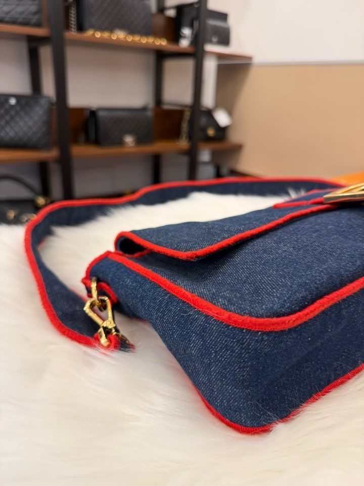Fendi Baguette Bag Denim Large Size ONE SIZE - 8 Thumbnail