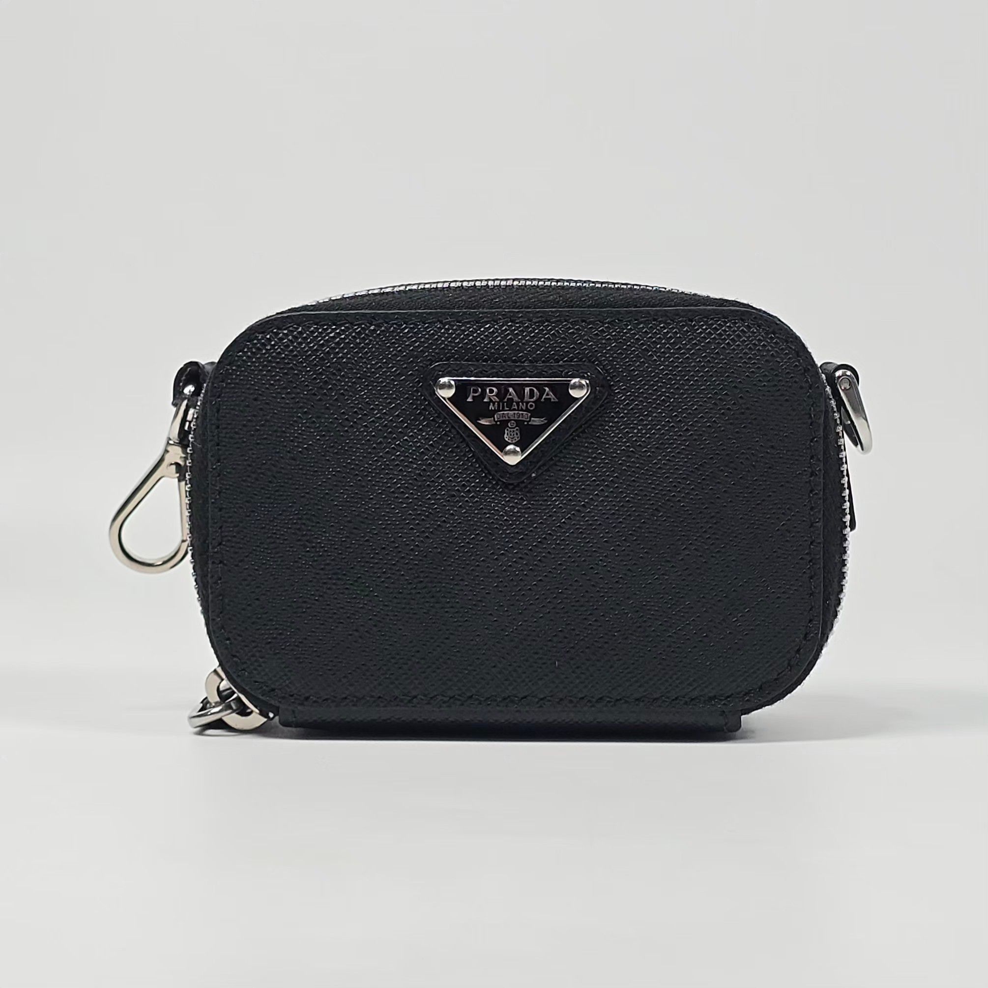 Prada Saffiano Leather Mini Pouch Crossbody Bag Size ONE SIZE - 3 Thumbnail