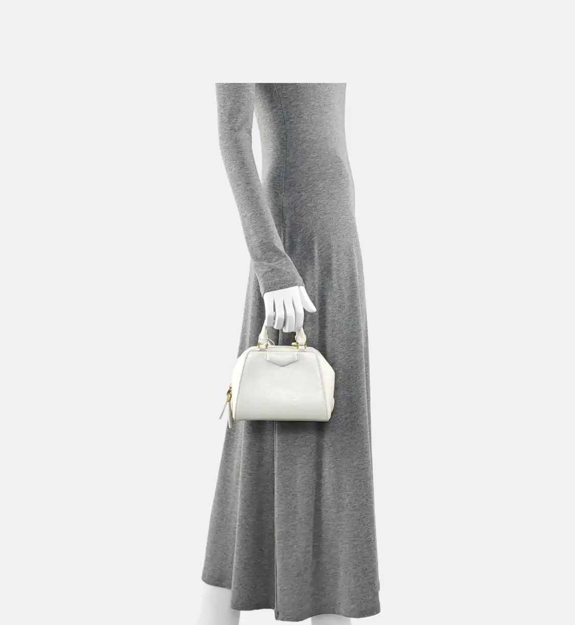 Givenchy GIVENCHY Antigona micro white cowhide leather handbag shoulder bag crossbody bag Size ONE SIZE - 2 Thumbnail