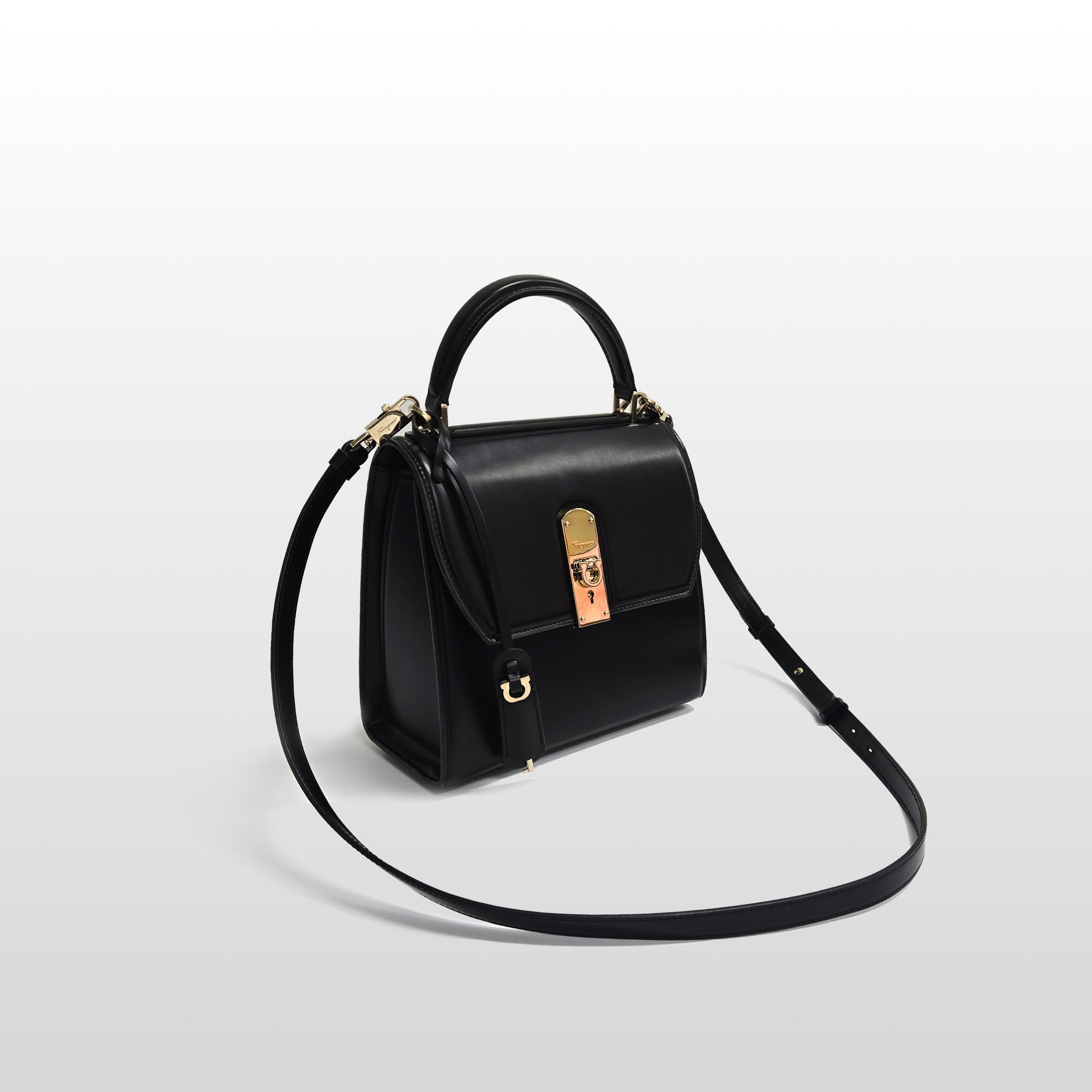 Salvatore Ferragamo Gancini Boxyz Small Top Handle Crossbody Bag Size ONE SIZE - 3 Thumbnail