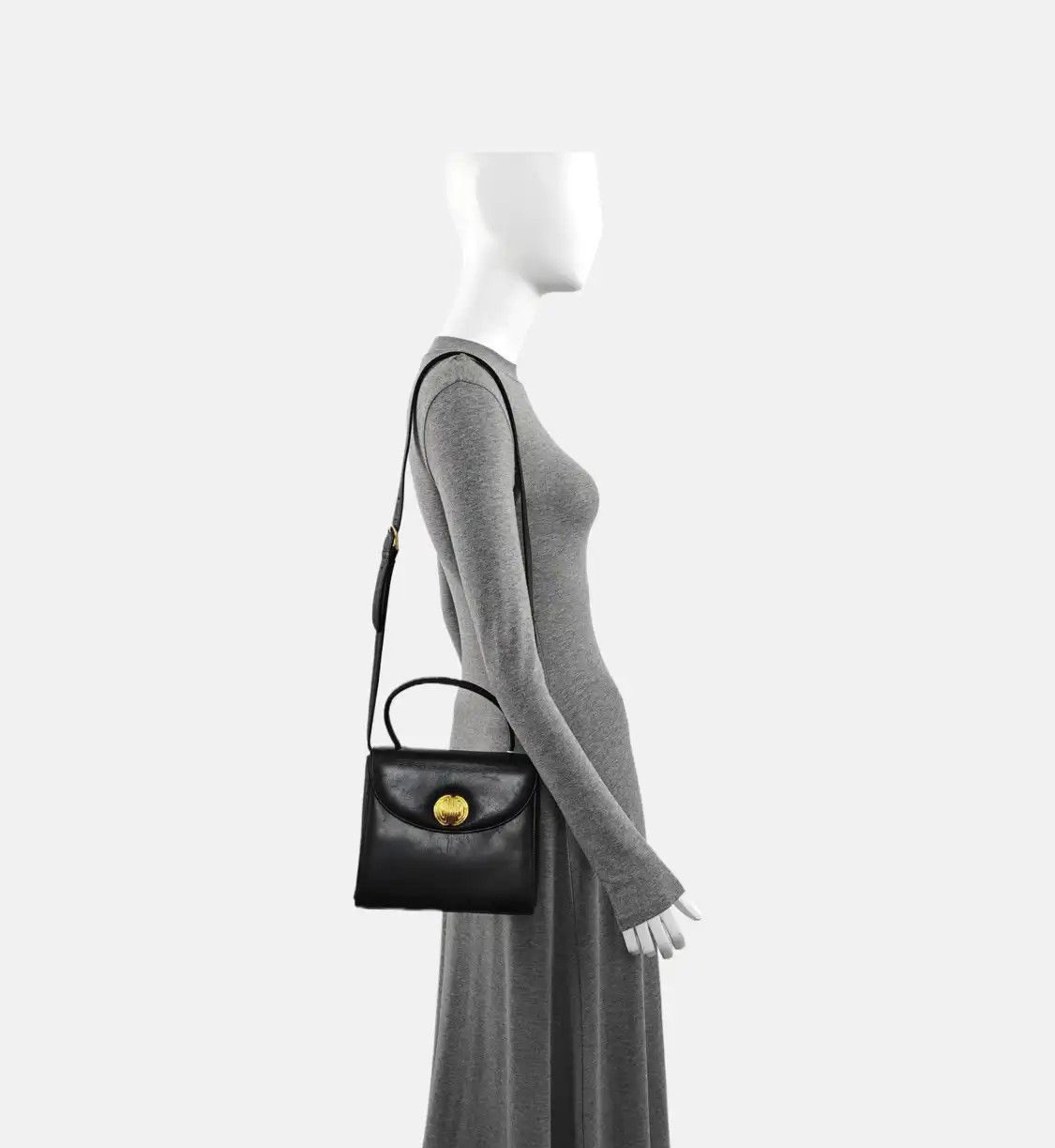 Givenchy GIVENCHY box bag black cowhide leather shoulder bag handbag crossbody gold hardw Size ONE SIZE - 2 Thumbnail