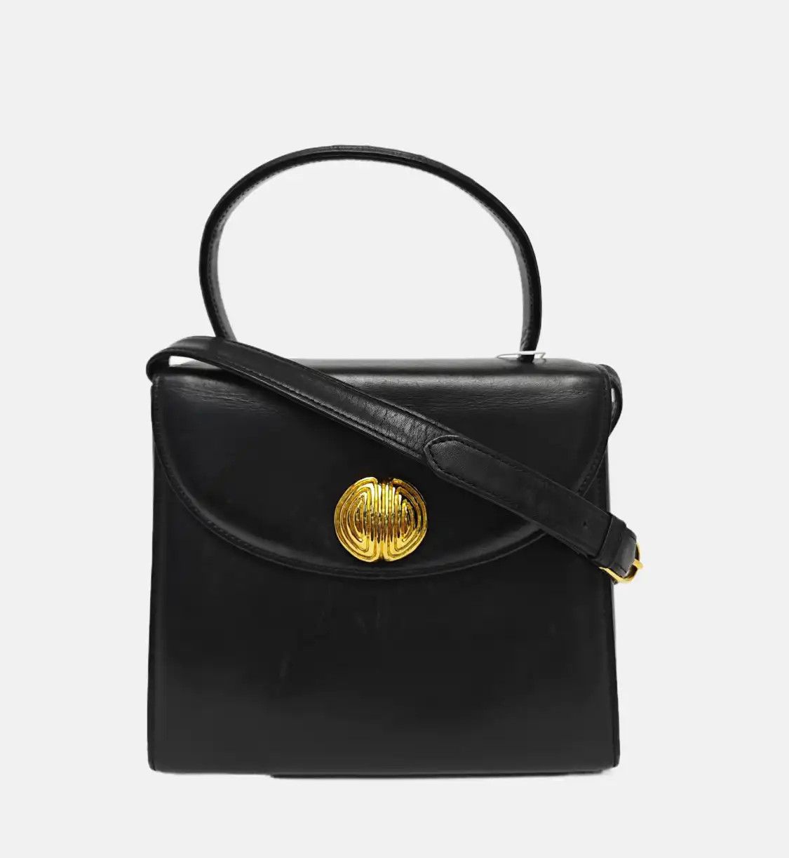 Givenchy GIVENCHY box bag black cowhide leather shoulder bag handbag crossbody gold hardw Size ONE SIZE - 8 Thumbnail