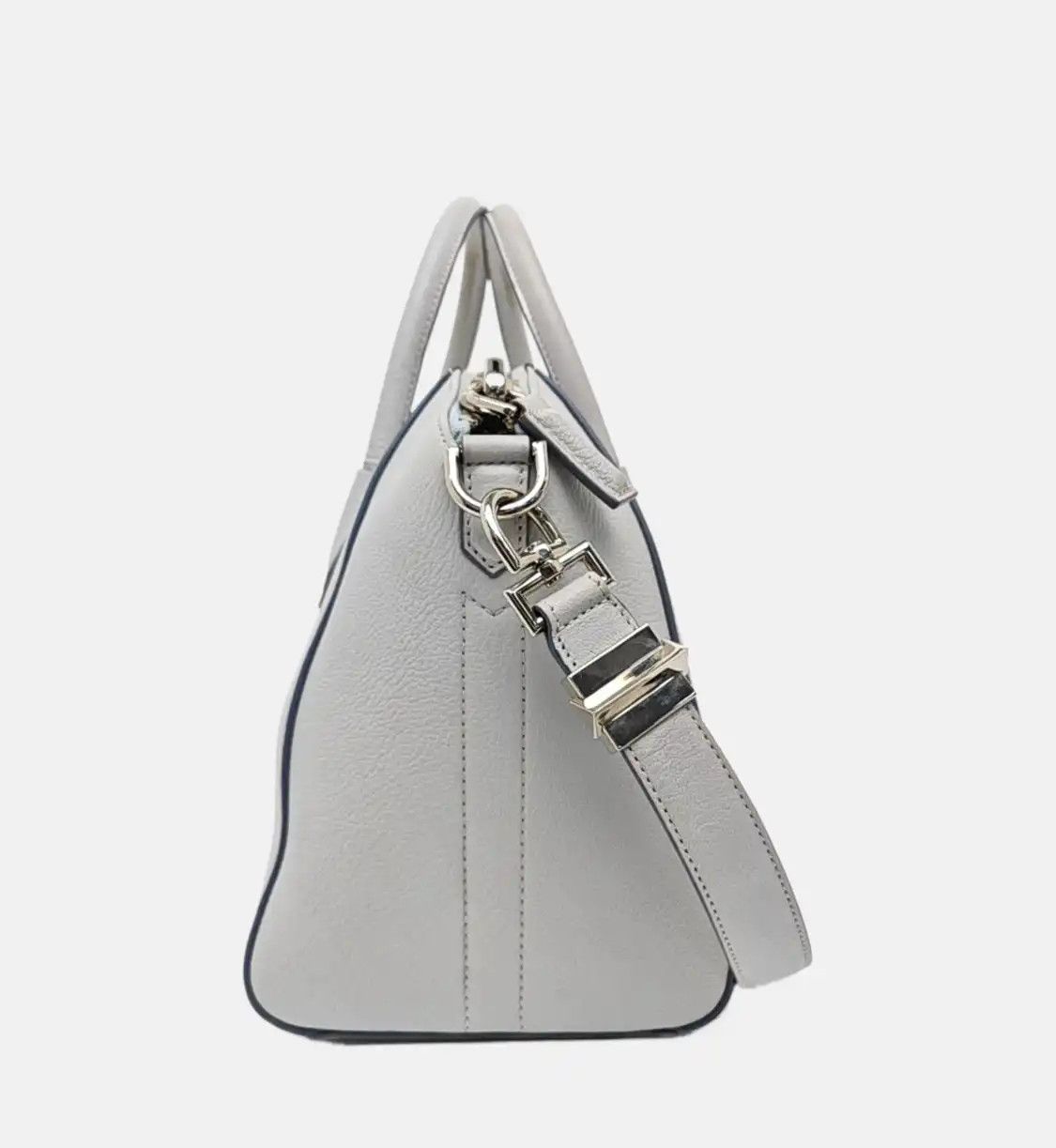 Givenchy GIVENCHY Antigona blue cowhide leather shoulder bag handbag silver hardware Size ONE SIZE - 4 Thumbnail