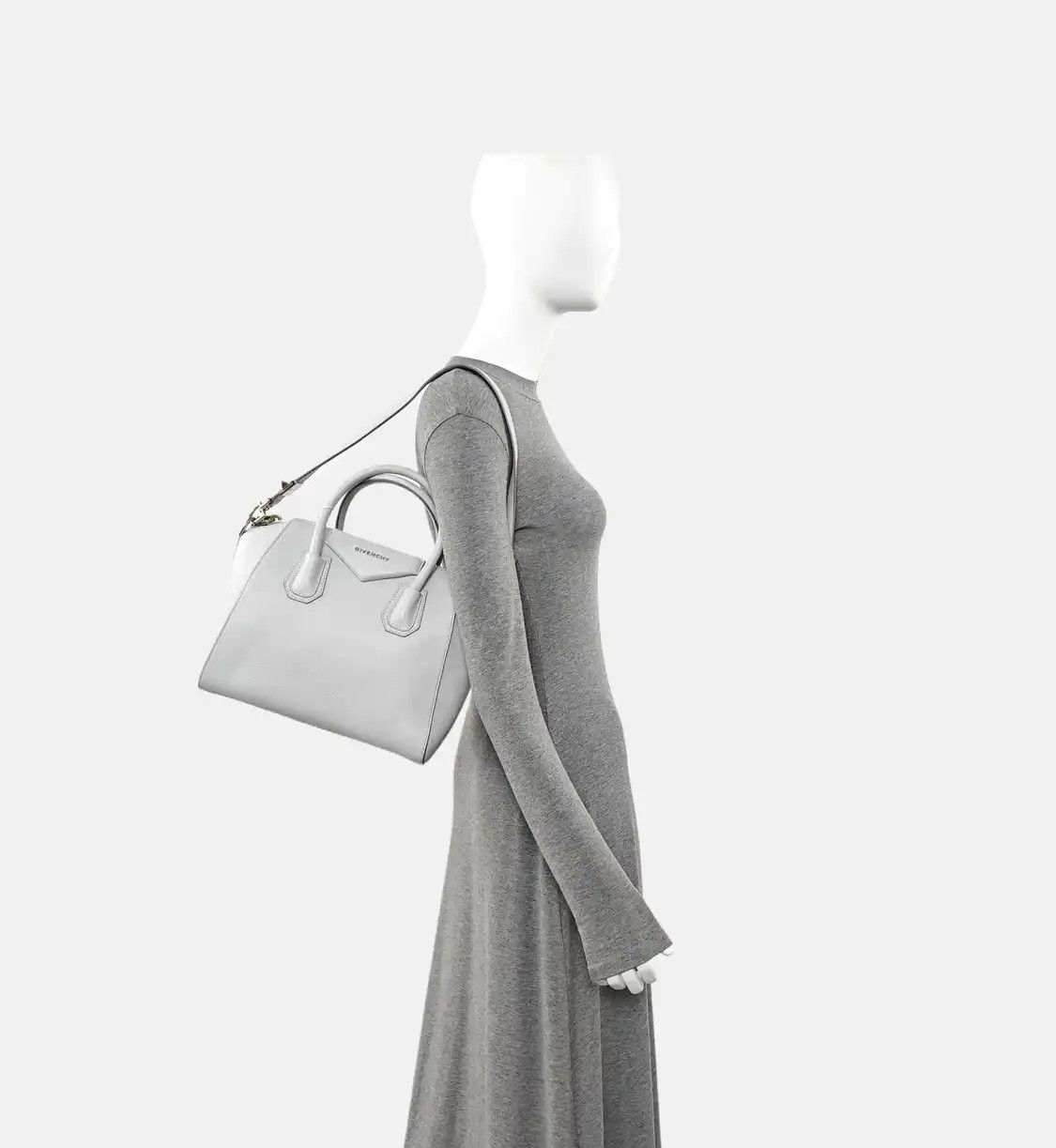 Givenchy GIVENCHY Antigona blue cowhide leather shoulder bag handbag silver hardware Size ONE SIZE - 2 Thumbnail