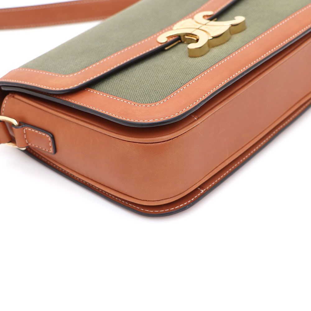 Celine Triomphe Medium Textile Shoulder Bag Crossbody Bag Size ONE SIZE - 4 Thumbnail