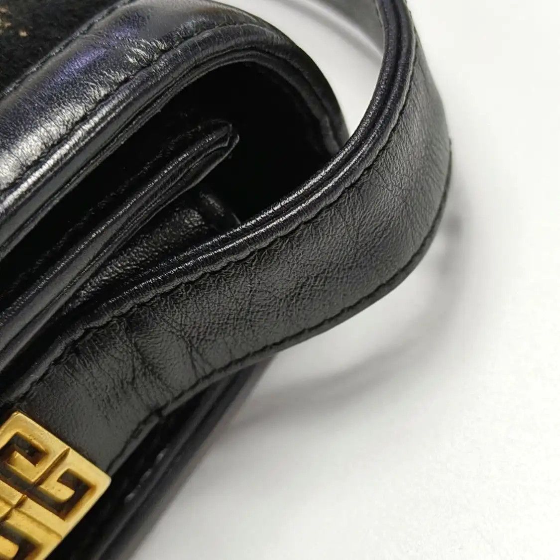 Givenchy GIVENCHY tote bag black suede print shoulder bag gold hardware Size ONE SIZE - 19 Thumbnail