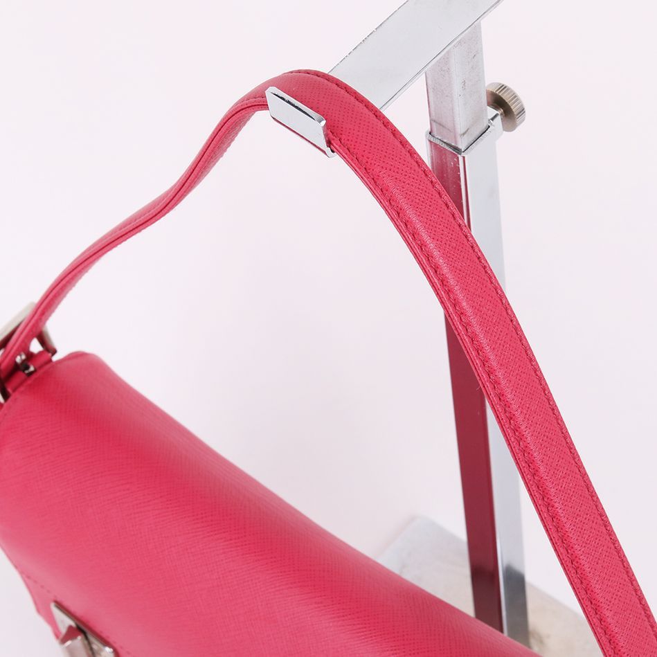 Prada Pink Saffiano Short Handle Shoulder Bag Size ONE SIZE - 5 Thumbnail