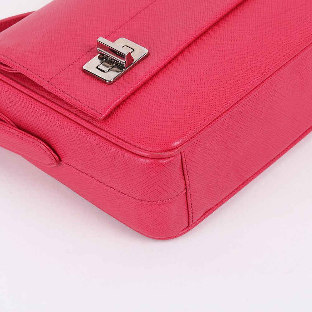 Prada Pink Saffiano Short Handle Shoulder Bag Size ONE SIZE - 8 Thumbnail