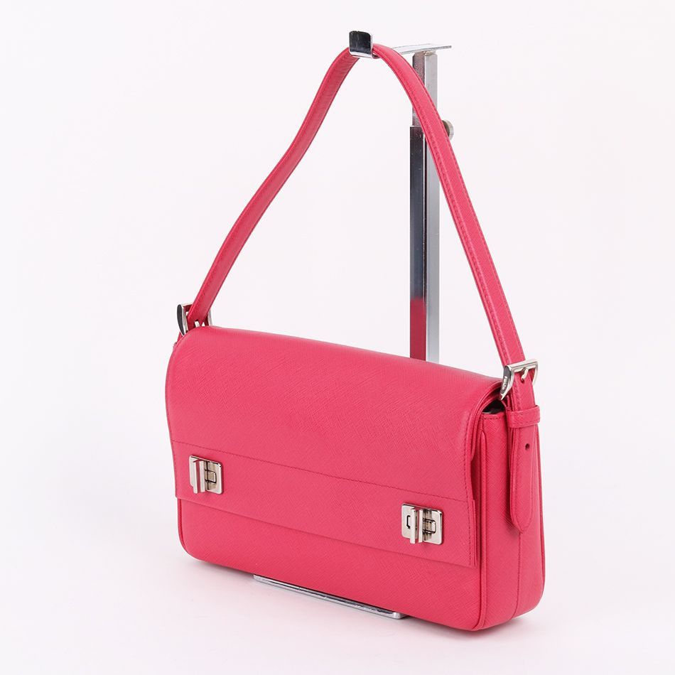 Prada Pink Saffiano Short Handle Shoulder Bag Size ONE SIZE - 3 Thumbnail