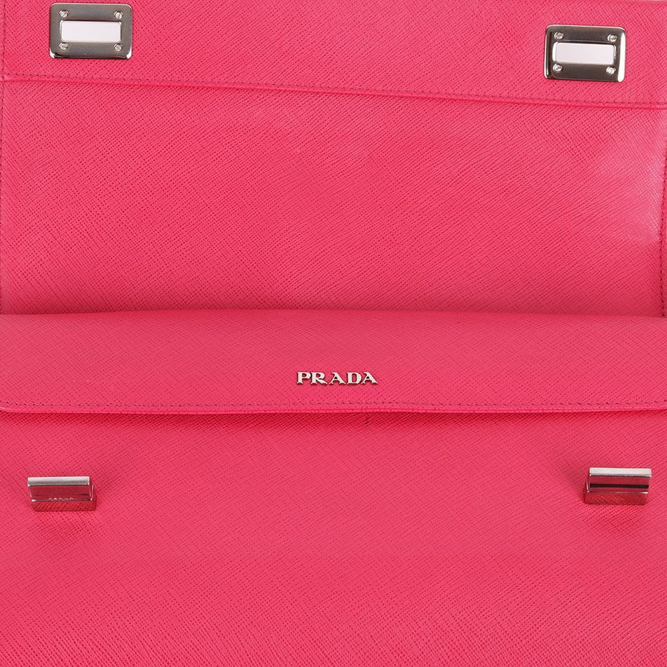 Prada Pink Saffiano Short Handle Shoulder Bag Size ONE SIZE - 10 Thumbnail