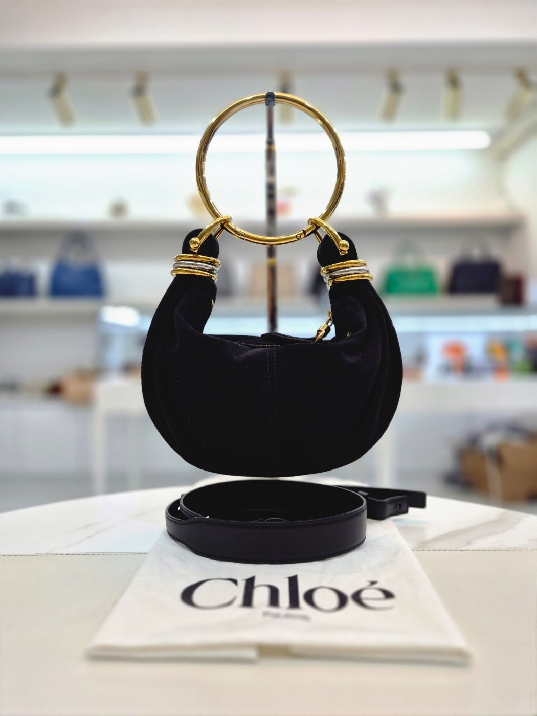 Chloe Suede Bracelet Mini Hobo Shoulder Bag Size ONE SIZE - 10 Thumbnail