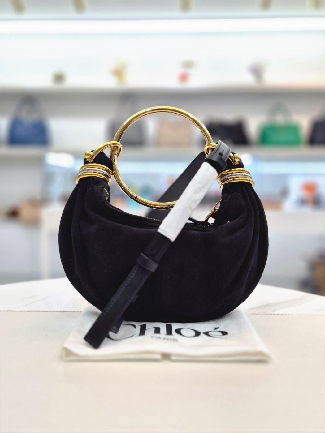 Chloe Suede Bracelet Mini Hobo Shoulder Bag Size ONE SIZE - 2 Thumbnail