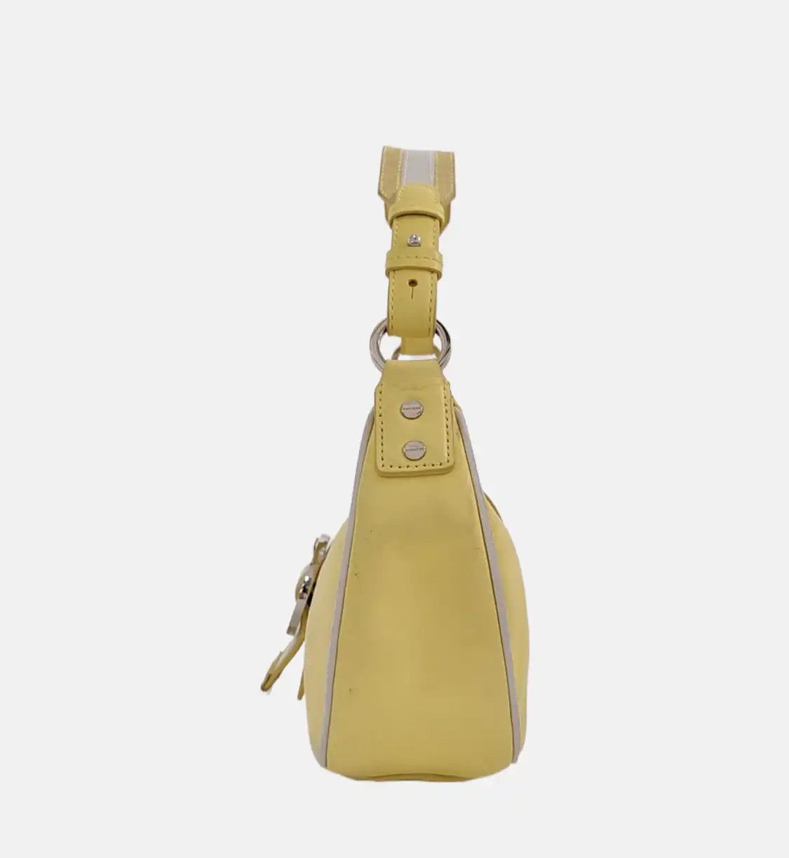 Givenchy GIVENCHY yellow cowhide leather handbag silver hardware detachable strap Size ONE SIZE - 3 Thumbnail