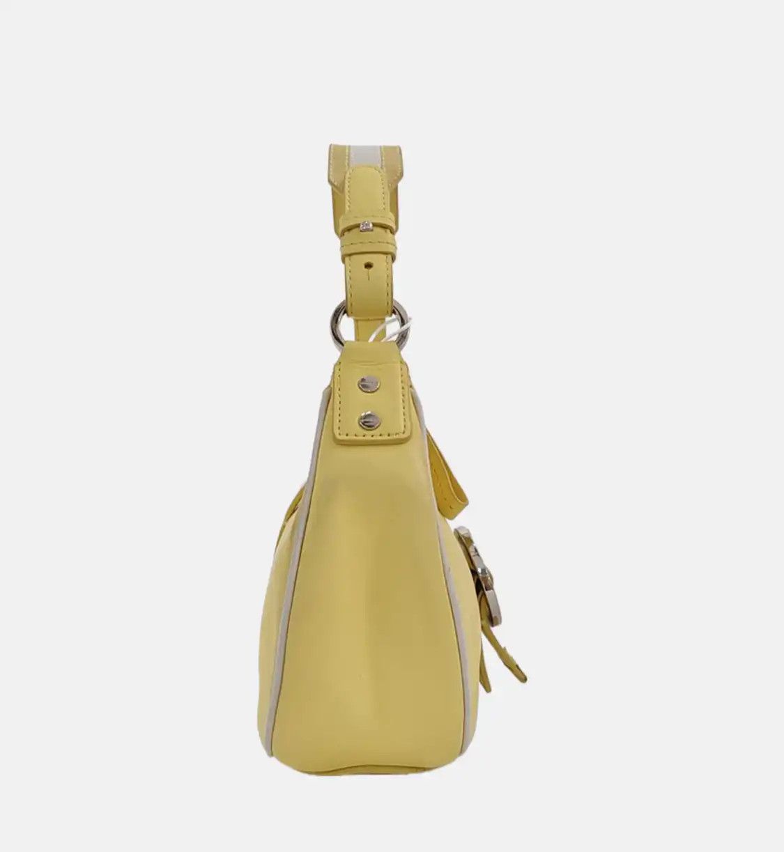 Givenchy GIVENCHY yellow cowhide leather handbag silver hardware detachable strap Size ONE SIZE - 4 Thumbnail