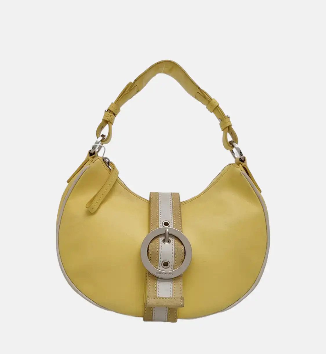 Givenchy GIVENCHY yellow cowhide leather handbag silver hardware detachable strap Size ONE SIZE - 8 Thumbnail