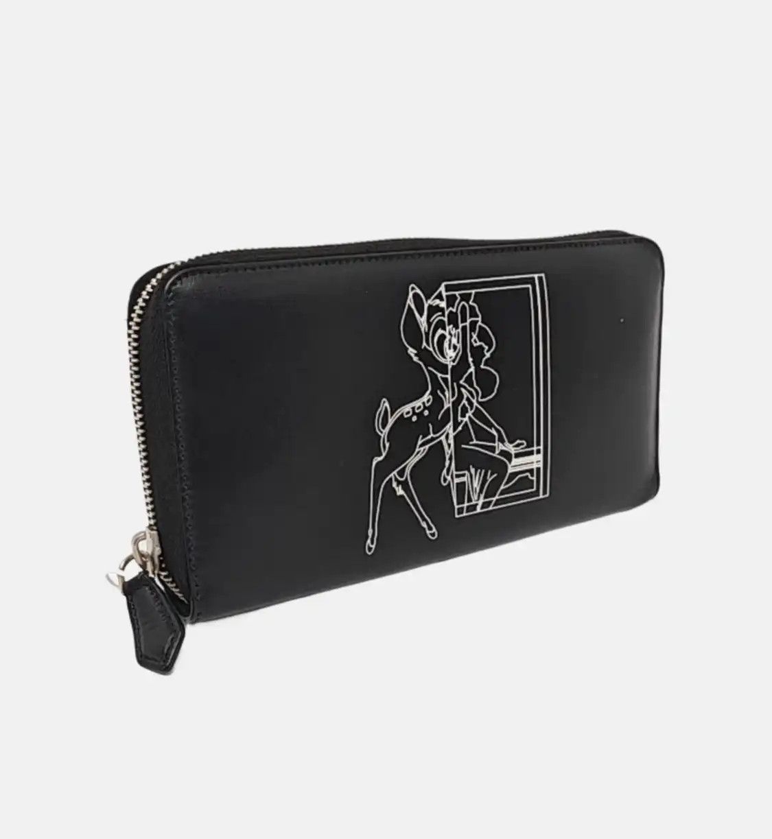 Givenchy GIVENCHY black cowhide leather print wallet silver hardware Size ONE SIZE - 4 Thumbnail
