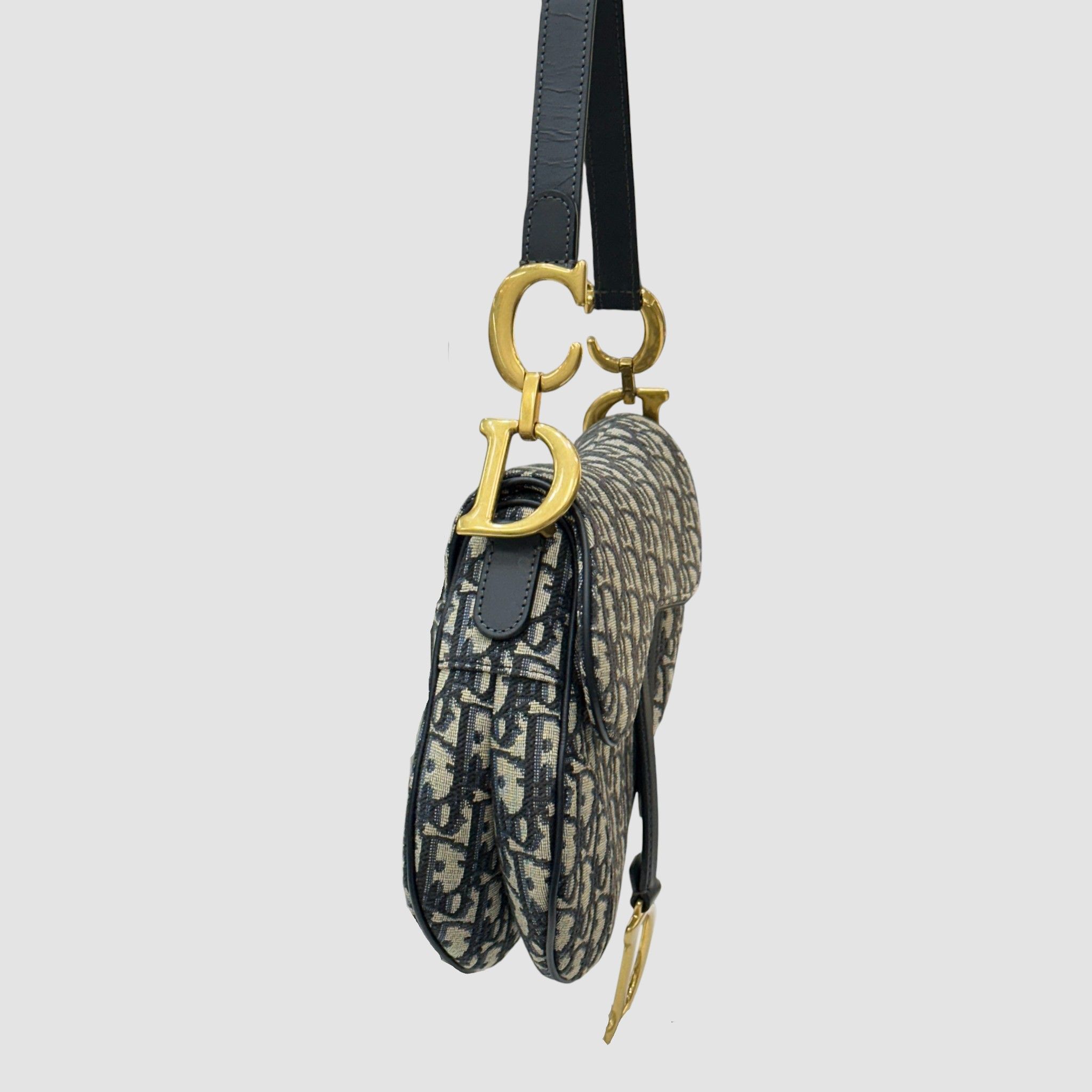 Dior Oblique Saddle Strap Bag Medium Size ONE SIZE - 5 Thumbnail