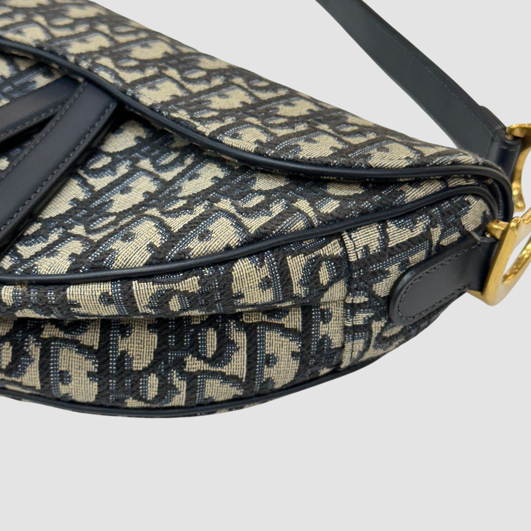 Dior Oblique Saddle Strap Bag Medium Size ONE SIZE - 8 Thumbnail