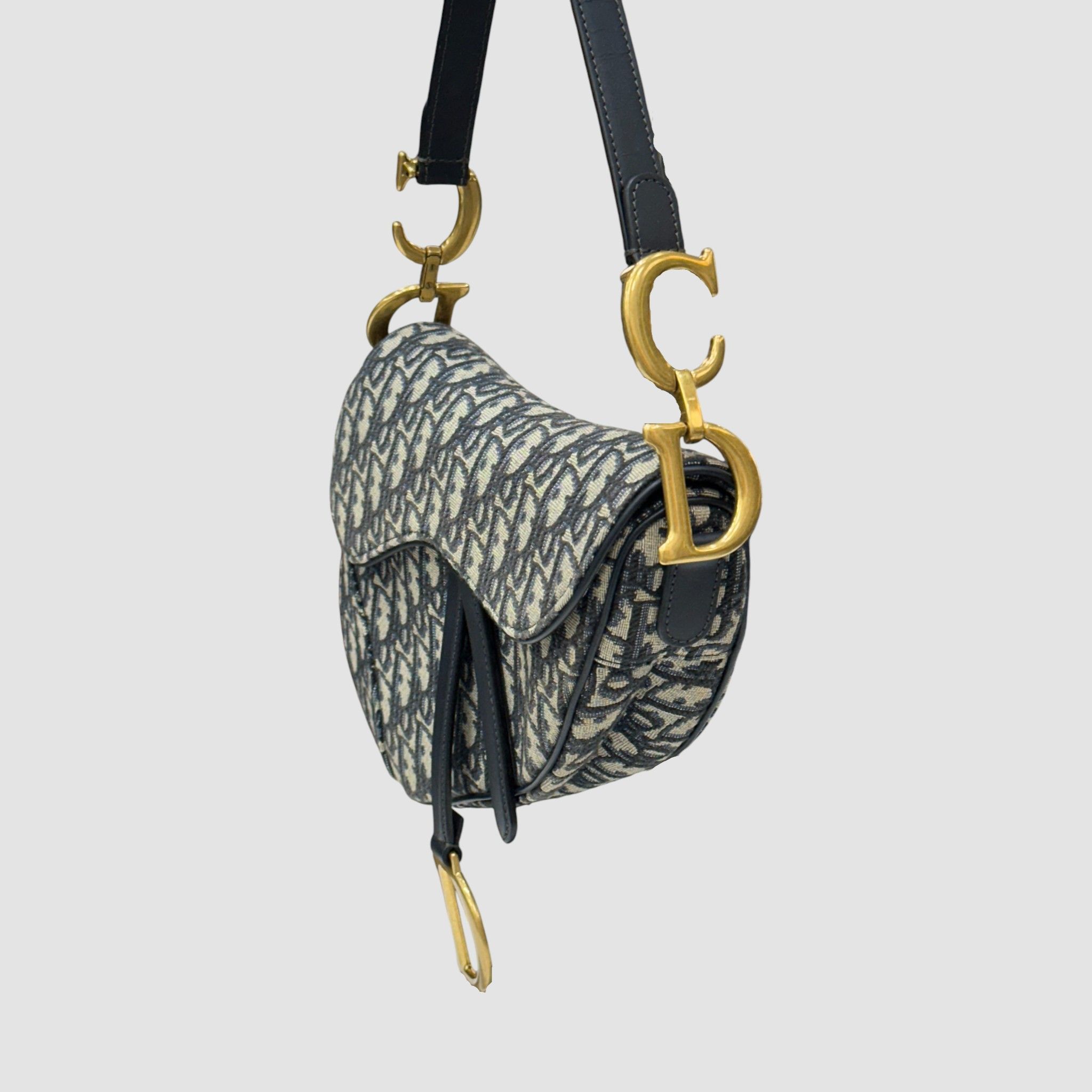 Dior Oblique Saddle Strap Bag Medium Size ONE SIZE - 4 Thumbnail