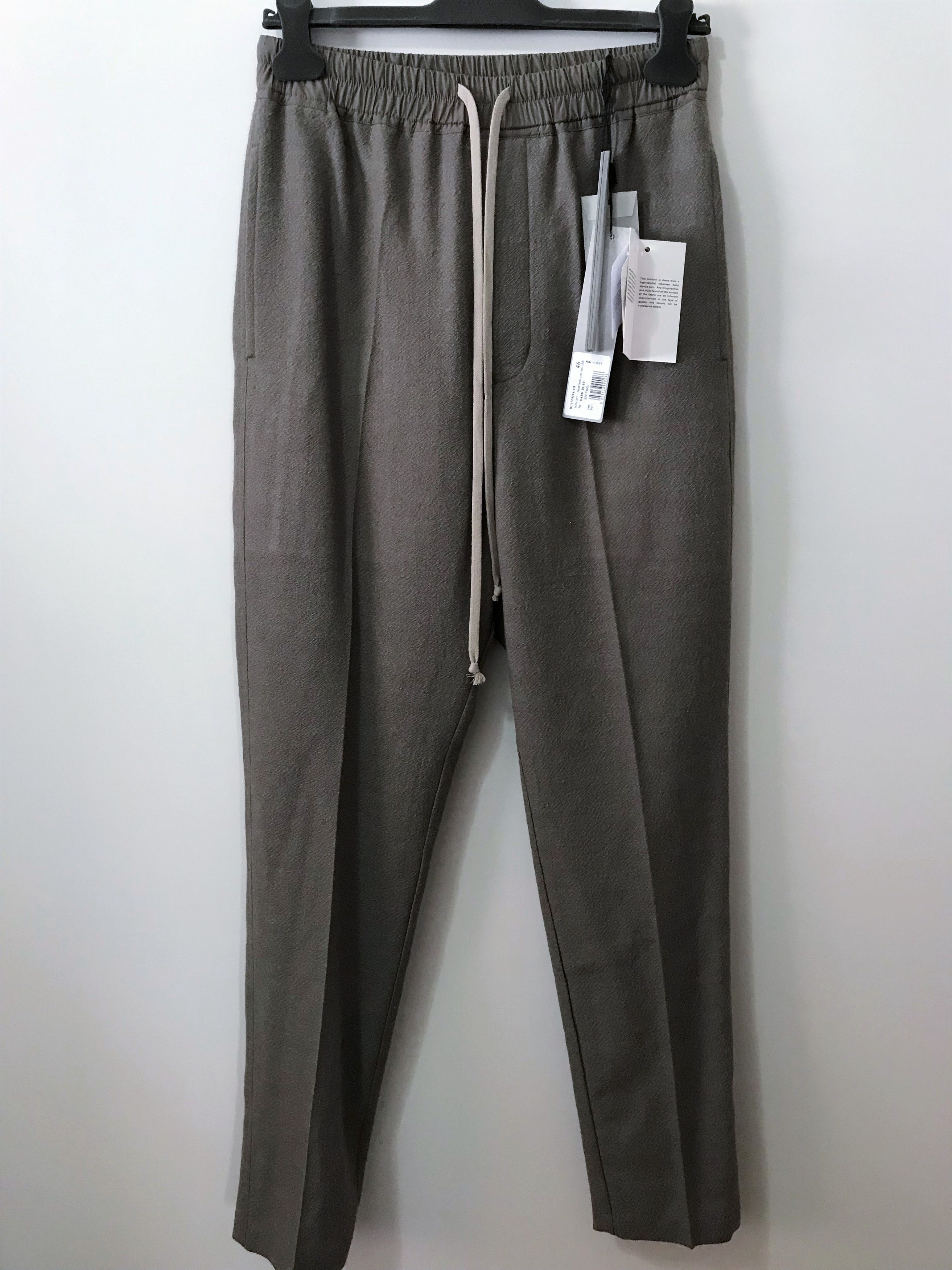 Rick Owens Size 46 - Baby Alpaca Wool Mainline Drawstring