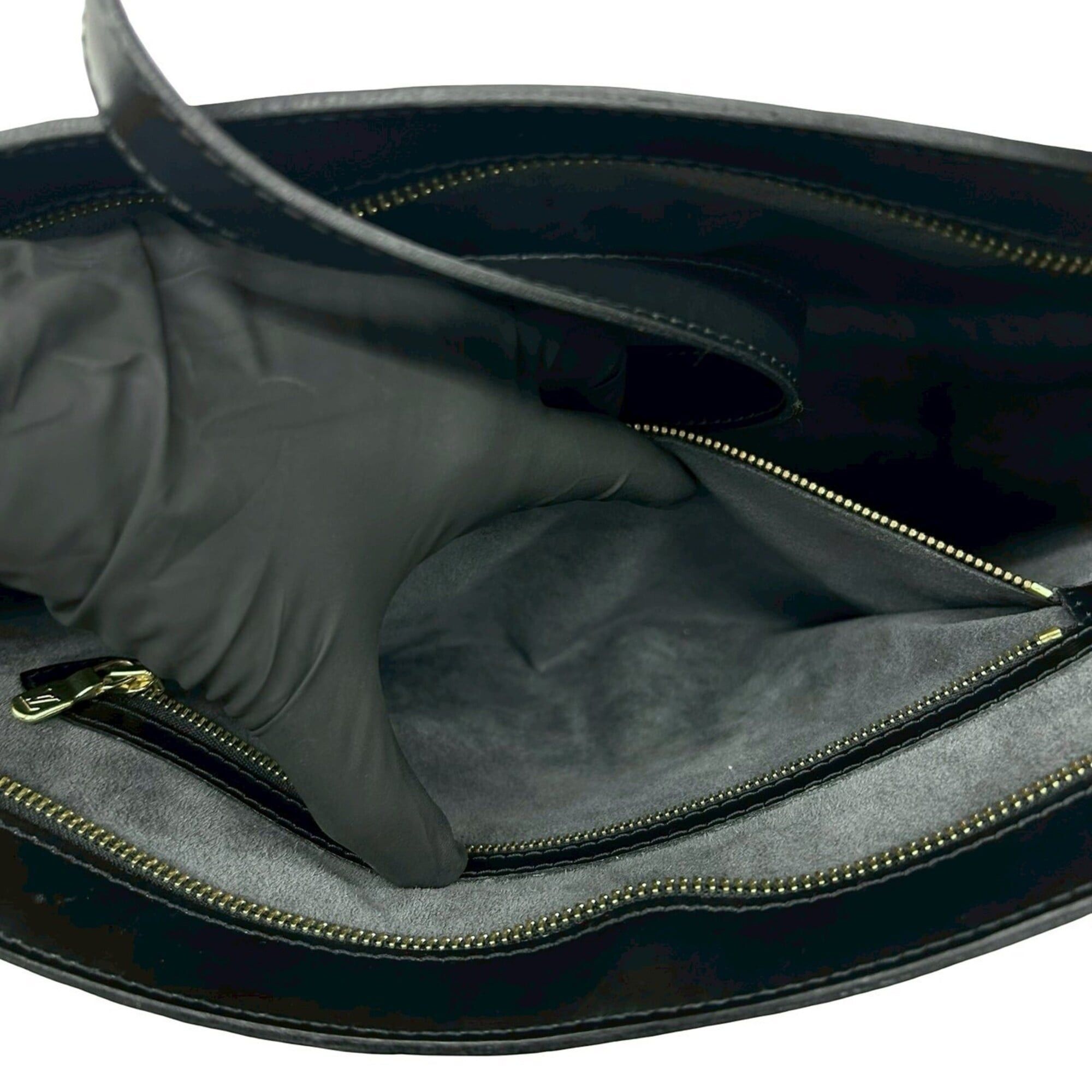 Louis Vuitton LOUIS VUITTON Saint Jacques Shopping Epi Leather Tote Bag Semi Shoulder Noir 481-7 Size ONE SIZE - 10 Thumbnail