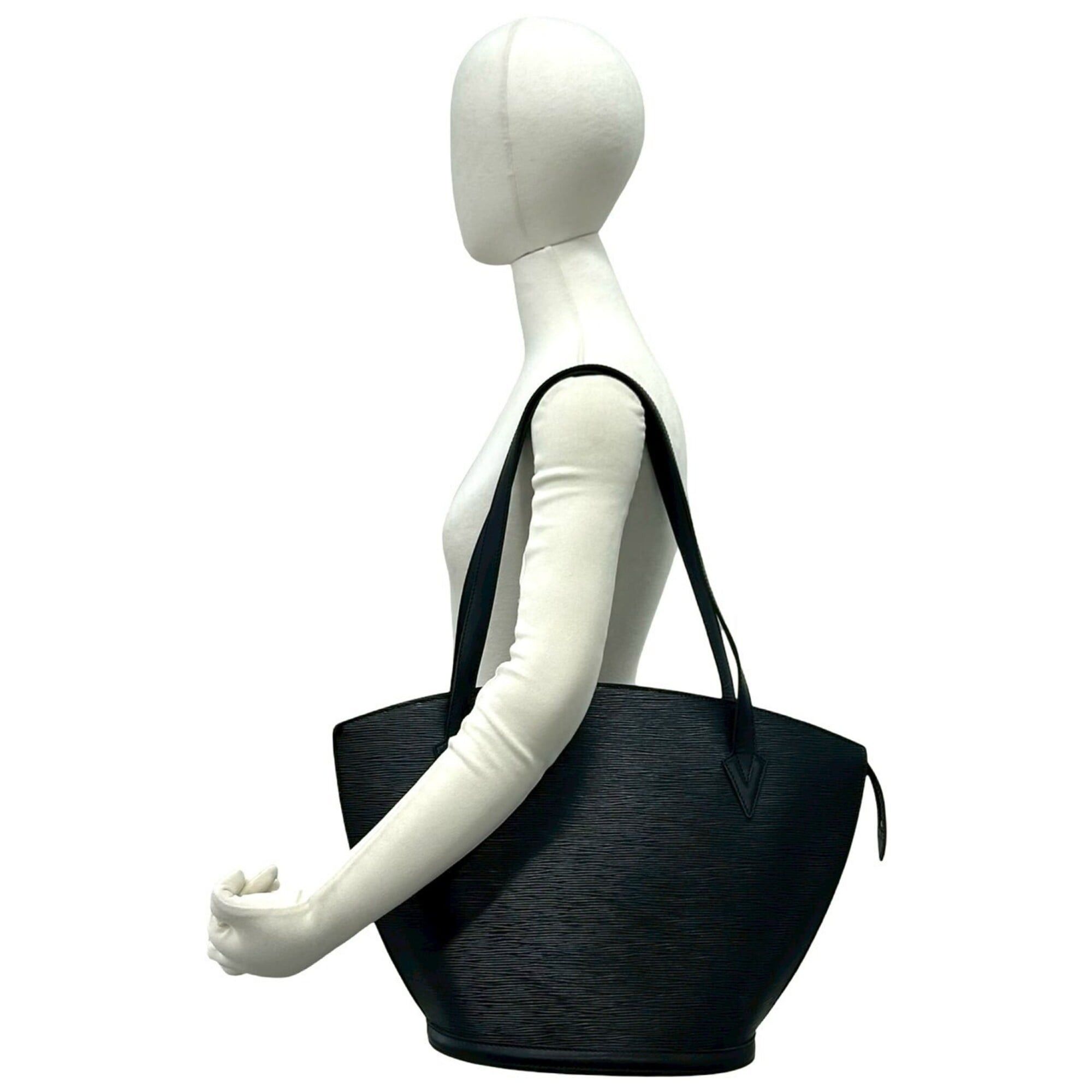 Louis Vuitton LOUIS VUITTON Saint Jacques Shopping Epi Leather Tote Bag Semi Shoulder Noir 481-7 Size ONE SIZE - 2 Thumbnail