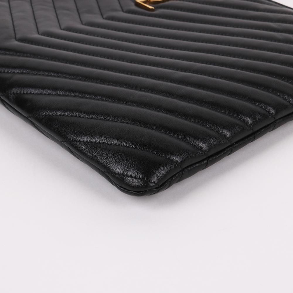 Yves Saint Laurent Matelassé Gold-Tone New Medium Clutch Bag Size ONE SIZE - 9 Thumbnail