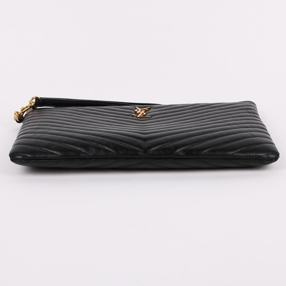 Yves Saint Laurent Matelassé Gold-Tone New Medium Clutch Bag Size ONE SIZE - 7 Thumbnail