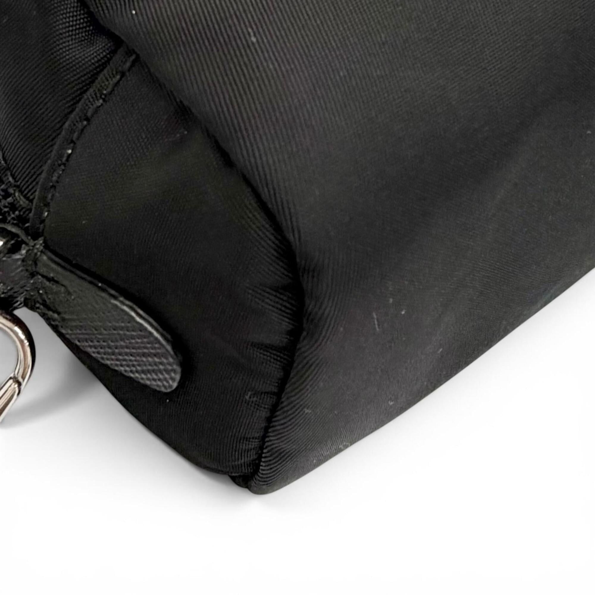 Prada PRADA 1NS175 Vera Re-Nylon Mini Pouch Small Current Model Triangle Logo Plate Cosmetic Black Made in Italy Women's Size ONE SIZE - 6 Thumbnail