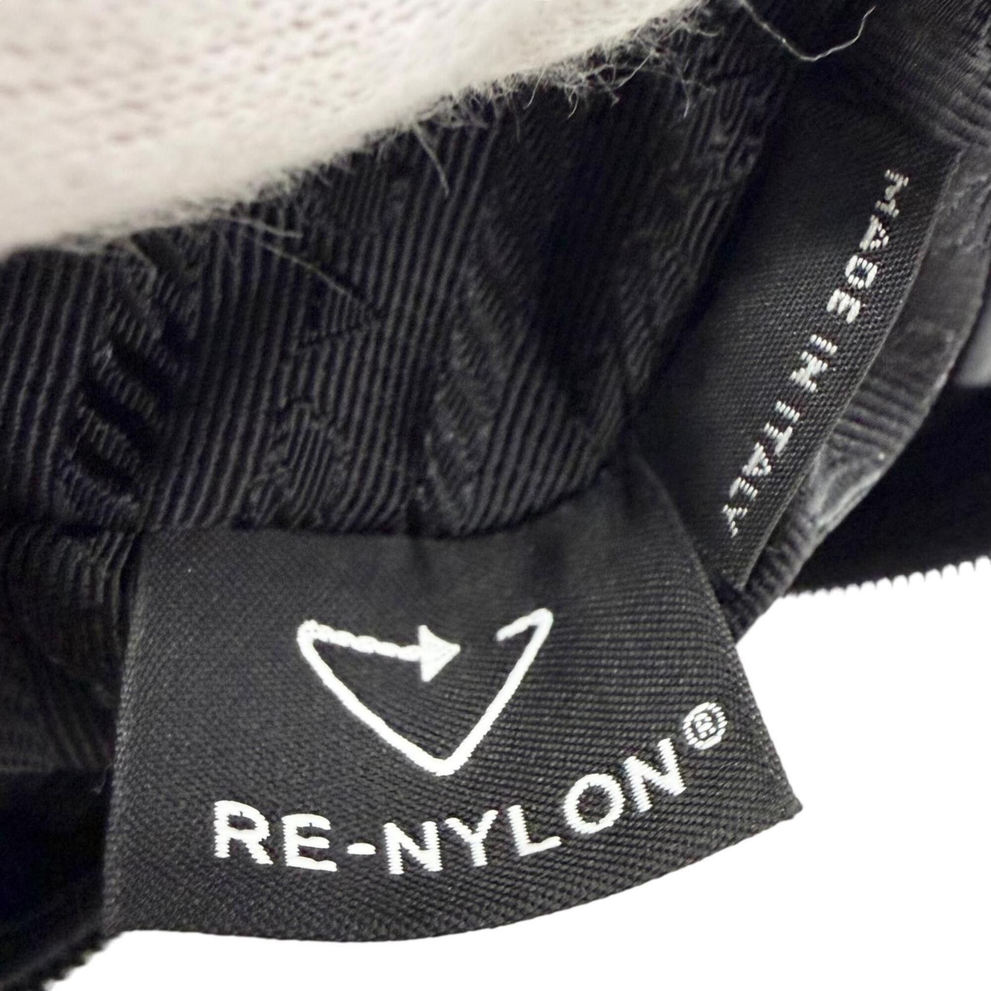 Prada PRADA 1NS175 Vera Re-Nylon Mini Pouch Small Current Model Triangle Logo Plate Cosmetic Black Made in Italy Women's Size ONE SIZE - 11 Thumbnail