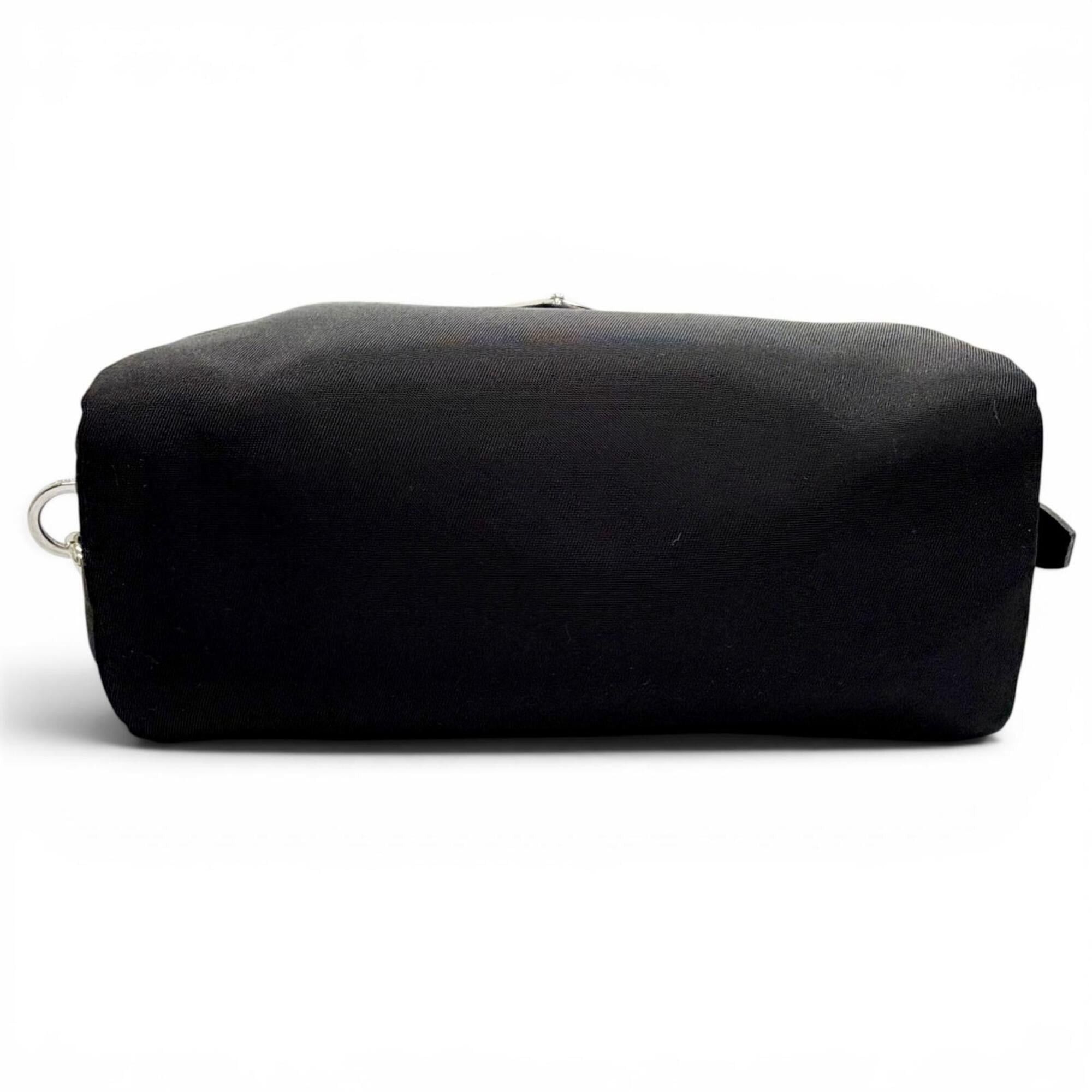 Prada PRADA 1NS175 Vera Re-Nylon Mini Pouch Small Current Model Triangle Logo Plate Cosmetic Black Made in Italy Women's Size ONE SIZE - 4 Thumbnail