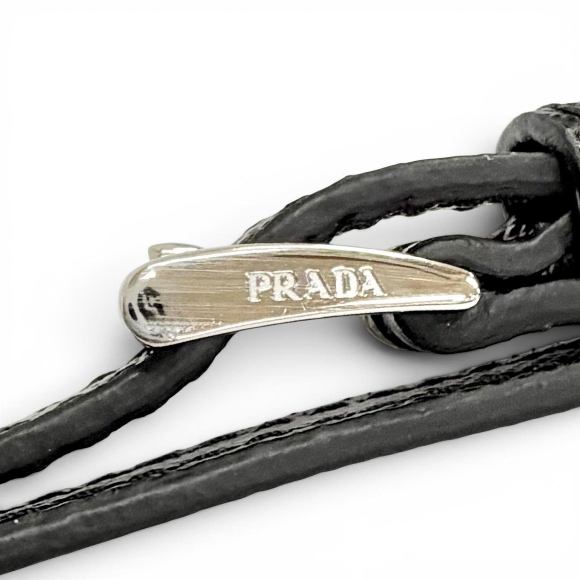 Prada PRADA 1NS175 Vera Re-Nylon Mini Pouch Small Current Model Triangle Logo Plate Cosmetic Black Made in Italy Women's Size ONE SIZE - 9 Thumbnail