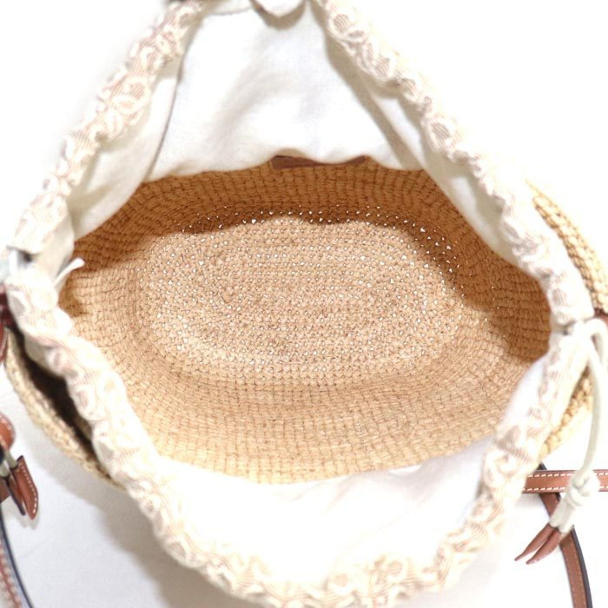 Loewe Loewe Pochette Shoulder Bag Natural x Tan A689C70X08 Women's Size ONE SIZE - 4 Thumbnail