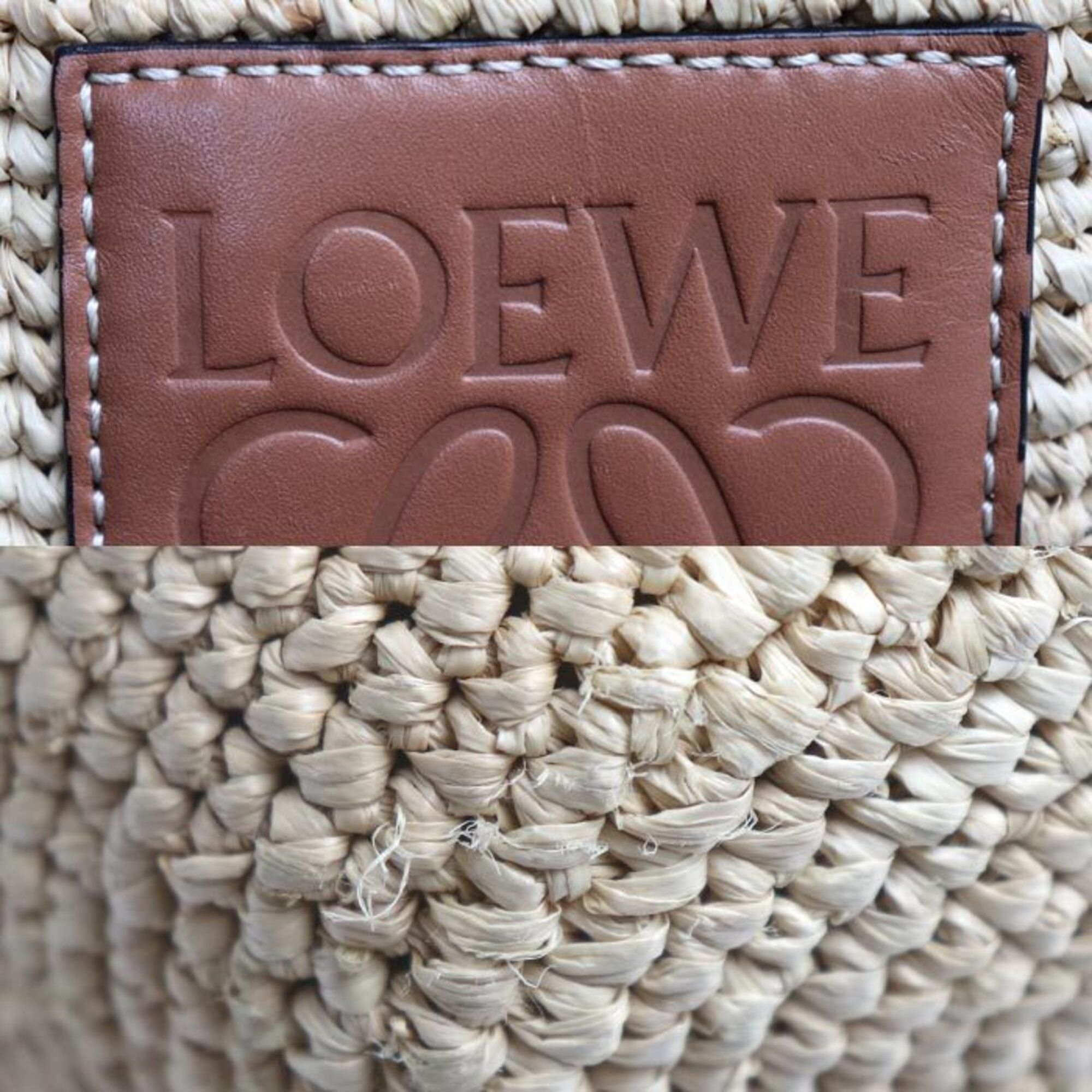 Loewe Loewe Pochette Shoulder Bag Natural x Tan A689C70X08 Women's Size ONE SIZE - 6 Thumbnail