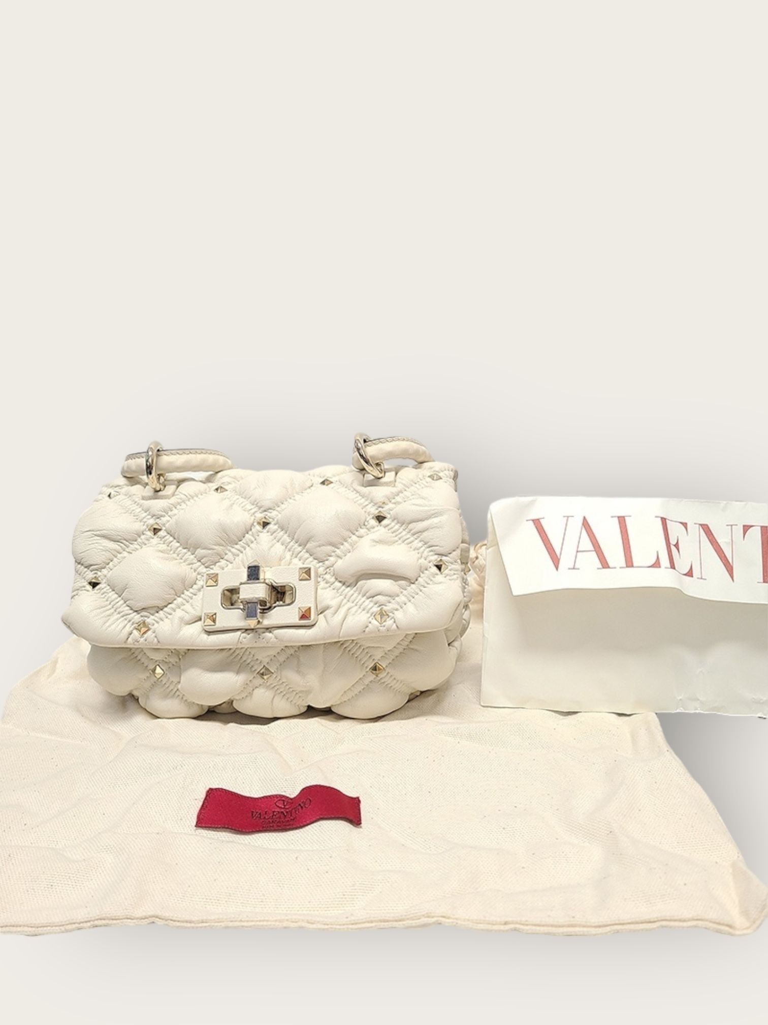 Valentino Diamond Quilted Spike Me Small Shoulder Bag Size ONE SIZE - 8 Thumbnail
