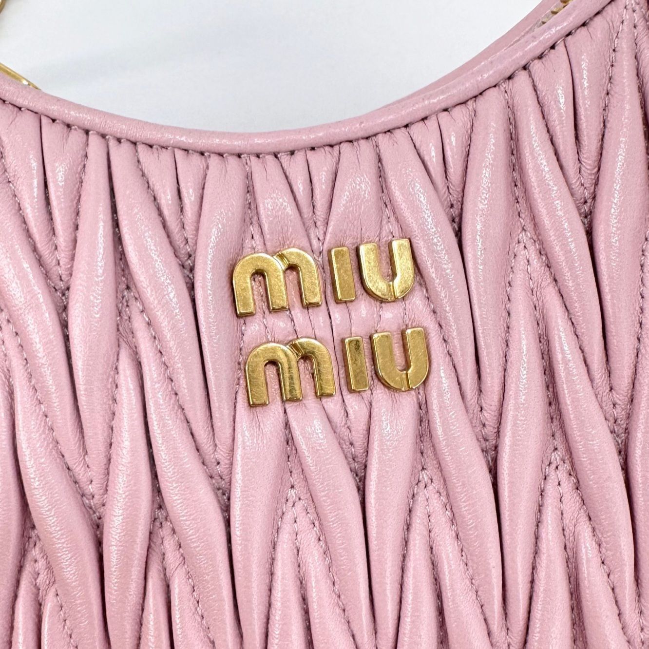 Miu Miu Matelassé Napa Chain Shoulder Bag Crossbody Pink Size ONE SIZE - 9 Thumbnail