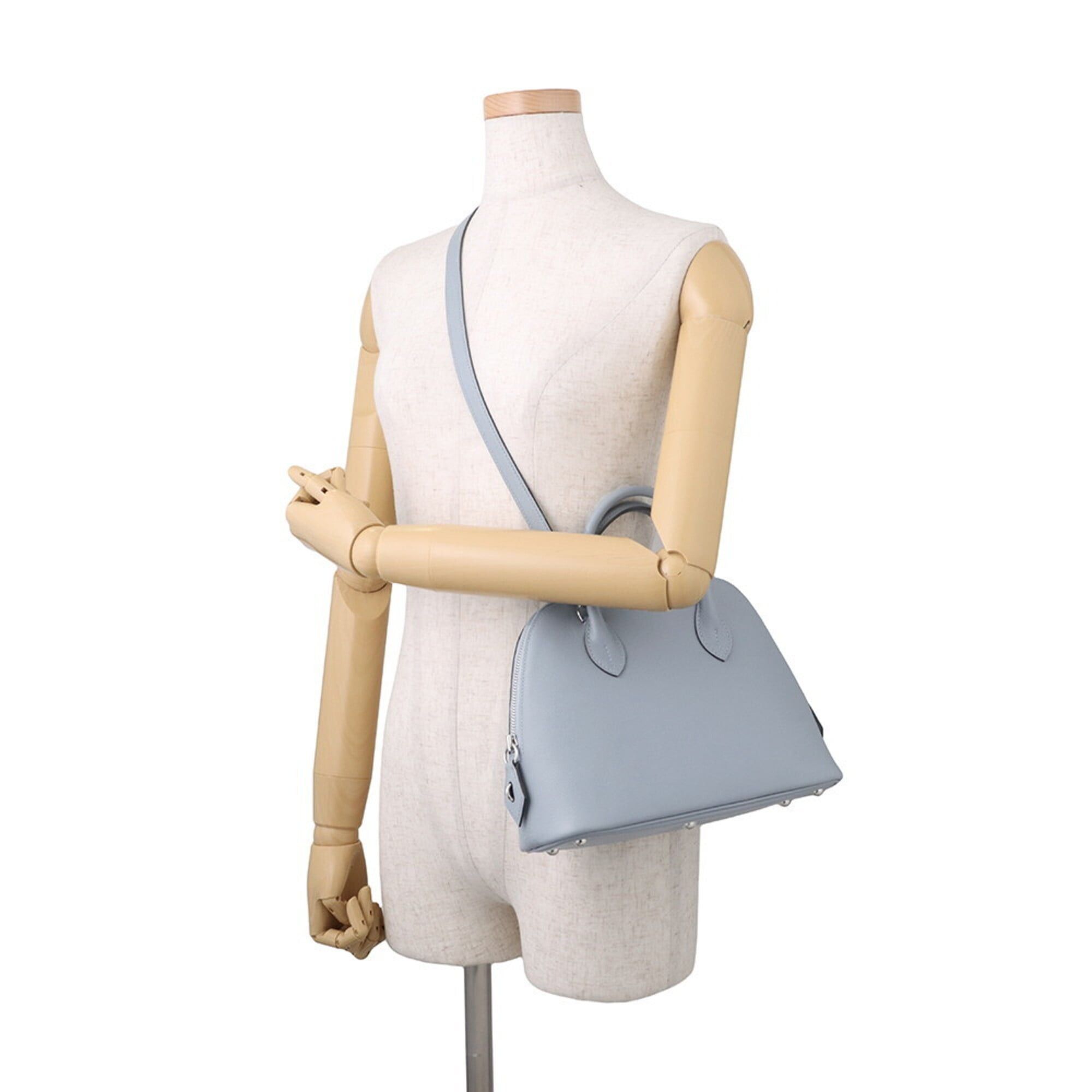 Hermes Hermes Bolide 1923 25 Verso Bleu Lin Glacier Evercolor U stamp 2-way shoulder bag handbag HERMES Size ONE SIZE - 5 Thumbnail