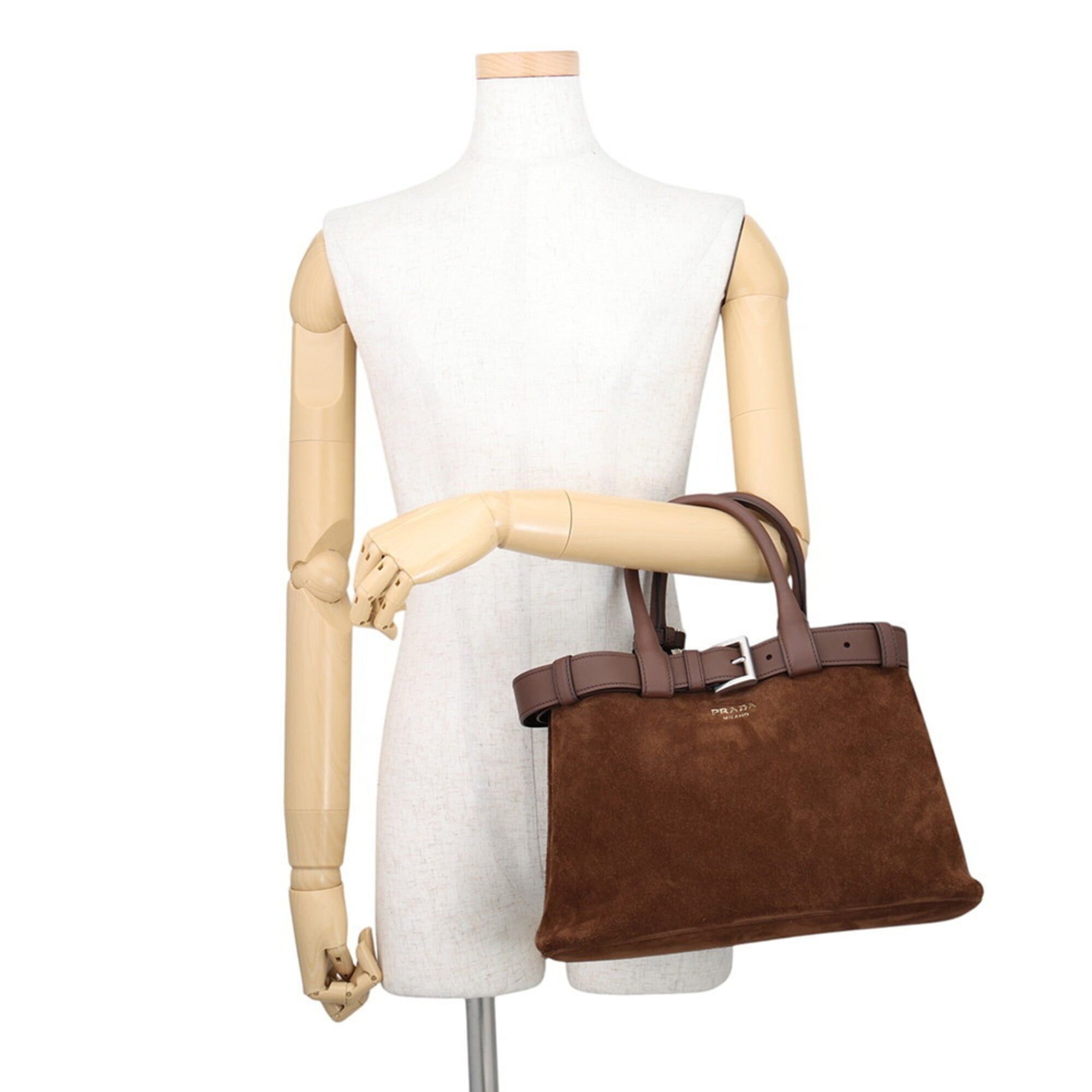 Prada Prada handbag, buckle, medium suede, 1BA434, PRADA 2-way shoulder bag, Size ONE SIZE - 4 Thumbnail